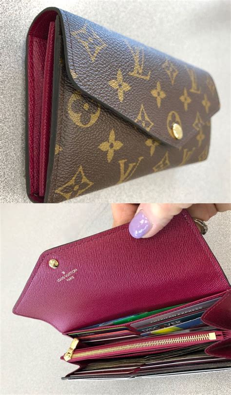 louis vuitton sarah wallet red|louis vuitton monogram canvas wallet.